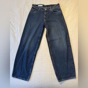 Women’s Zara wide barrel dark Blue Denim Jeans